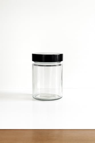 350 ml Kavanoz Metal Derin Kapaklı 350 Cc Şeffaf Reçel, Marmelat Cam Kavanoz Deep 6 Adet (Bakır Kapak)