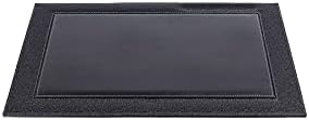 2K 4722 Sümen Takımı Deri Hilton Kenar Desenli Tek Parça Kapaklı Pad Sümen 55x42 cm, Siyah