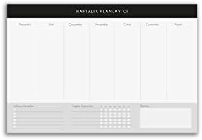 3'lü Masaüstü Planlayıcı Set Siyah Kenarlı (Günlük, Haftalık, Aylık Planlayıcı)