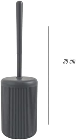 Siyah Çizgili Lüks Tuvalet Fırçası Seti – 30 cm Uzunluk | Modern, Şık ve Dayanıklı Banyo Aksesuarı | Kaymaz, Hijyenik Tasarım