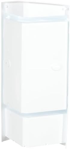 Banyo Köşe Rafı, 26 cm, 3 Raf, Kapaklı Hazne, Şeffaf Naturel