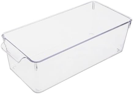 1 Adet Kırılmaz Ultra Dayanıklı Buzdolabı Düzenleyici Organizer Kutu Şeffaf - Medıum Kiler Organizeri (14cm*32,5cm*10cm)
