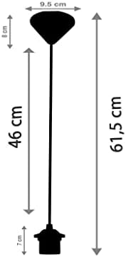 Dekoratif Kablolu Sarkıt Duy Beyaz