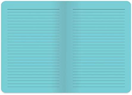 A5 80 Yaprak Renkli Sayfa Çizgili Defter, Mavi