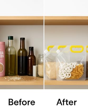 12’li Katlanabilir Saklama Torbası 2,5 Litre Sızdırmaz Kapaklı Çok Amaçlı Su ve Gıda Saklama Poşeti Pirinç Bakliyat Kamp Piknik Seyahat İçin Dayanıklı