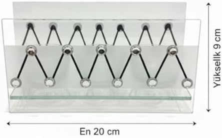 Cam Dekoratif Zikzak Tasarımlı Şamdan 20x9 cm | Tealight ve Banyo Düzenleyici | Modern Ev Ofis Masaüstü Aksesuar