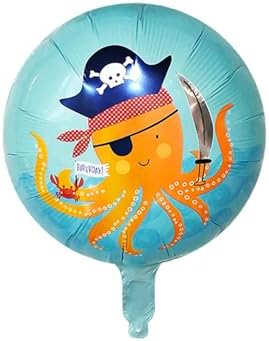 Köpek Balığı ve Ahtapot Balon 45X45 Cm Temalı Folyo Balon Set