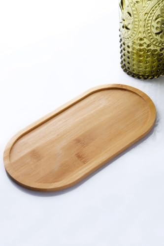 Porselen Diyarı Ela Bambu Yağdanlık Altlığı & Sunumluk & İkramlık BAMBU