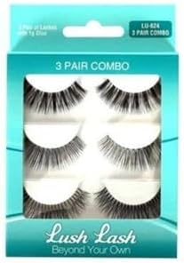 Lush Lash Lush Lash Takma Kirpik 3 Pair Combo 3 Çift Takma Kirpik LU-624 1 Paket (1 x 1 Adet)