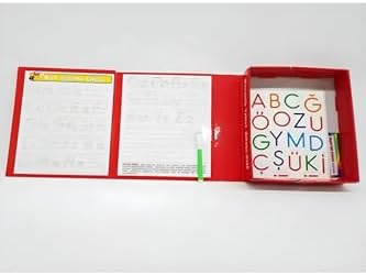Eğitici Manyetik Harfler ve Manyetik Matematik Sayı Seti - Magnet Yazı Tahtası Alfabe Sayılar