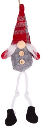 Yılbaşı Süsü Baba Figürü Gri-Kırmızı 6x5x30 Cm.