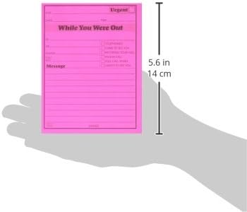 While You Were Out blokları, 10,7 x 13,2 cm, farklı neon renkler, 50 yaprak/blok (6'lı paket) (9711NEON)