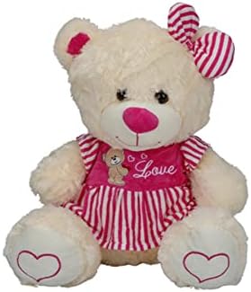 Peluş Ayi Oturan Çizgili Elb.40Cm.2R.