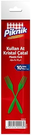 Piknik Kullan-At Kristal Çatal 10'lu Renk'li 1442