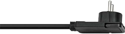 Kaliteli plastik uzatma kablosu yassı fişli (uzatma kablosu düz iç mekan için 5 m kablo) siyah