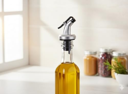 2'li Damlatmaz, Sızdırmaz Yağdanlık Başlığı ve Şişe Tıpası - Kapaklı Zeytinyağı, Sirke, Şurup ve İçki Şişesi Tıpası - Sızdırmaz Silikon Contalı Profesyonel Dökücü Uç