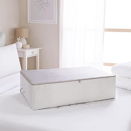 2 Adet Boy Gri Çizgili Stuff&Things Altı Hurç Set 74 x 46 x 22 cm