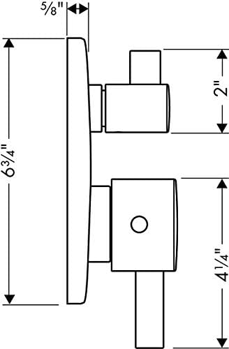 04231000 S Termostatik with Volume Control and Diverter, Chrome by