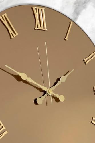 41 Cm Gerçek Ayna Pleksi Rakam Dekoratif Duvar Saati