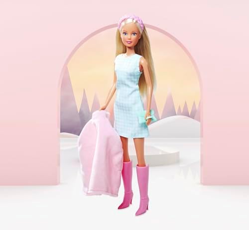 105733678, Steffi Cape Fashion, Steffi Bir elbise Ve Pelerin Giyiyor, Bot, Saç Bandı ve Özel Tasarım Çantası, 29 Cm