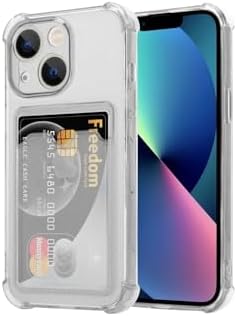 13 ile Uyumlu Şeffaf Yapıya Sahip Arka Ksımında Kartlık Bölmeli Kolay Kullanım Sağlayan Telefon Kılıfı (Siyah)