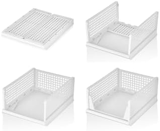 3 Adet Kayar Raf Elbise Dolap İçi Organizeri, Mutfak, Banyo, Çocuk Odası, Garaj ve Ardiye için Üst Üste Dizilebilir Ünite, Kayar Raf Dolap içi Kıyafet, Ev Aksesuarı Düzenleyici (ANTRASİT)