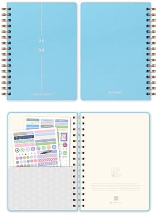 2026 A5 Spiralli Haftalık Ajanda 12 Aylık - Bebek Mavi