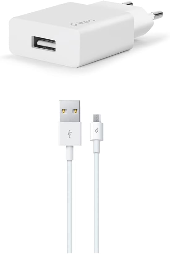 SmartCharger Seyahat Şarj Aleti, 2.1A ve Micro USB, 120cm Kablolu, Beyaz