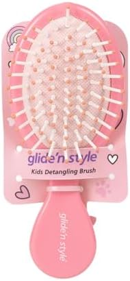 Çocuk Saç Fırçası – Pembe Karakter Figürlü | Dolaşık Açma & Tarama