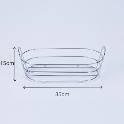 Tel Ekmek Sepeti İç Bezli – Çıkarılabilir ve Yıkanabilir Bezli Ekmeklik – Cırtlı Bez Tasarım – Masa ve Mutfak İçin Şık Ekmek Sepeti – 35x15x9 cm (Krem)