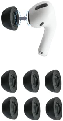 Premium köpük kulak geçişi, AirPods Pro sürüm 2.0 ile uyumlu, küçük boyut, 3 çift, 44-50220-21, siyah