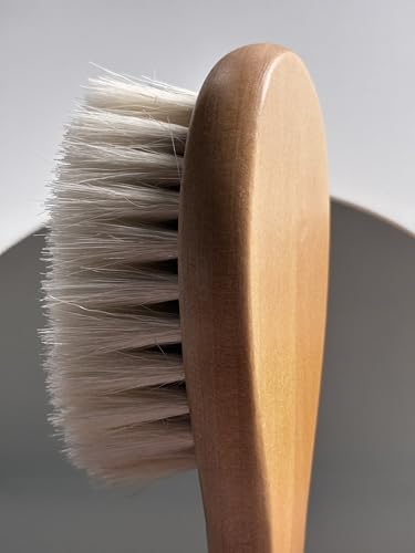 Bambu Bebek Saç Fırçası, Yumuşak Keçi Kılı Fırça, Bambu Sap Kısmı Tamamen Doğal Materyal, Bebek Bakımı İçin Hem Sürdürülebilir Hem Nazik Fırça