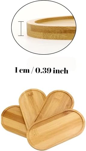 Bambu Yağdanlık Altlığı Sunumluk Şık ve Dayanıklı Ahşap Tepsi (Oval)