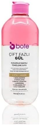 Bote Skin Care Çift Fazlı Makyaj Temizleme Suyu 400 ml Gül