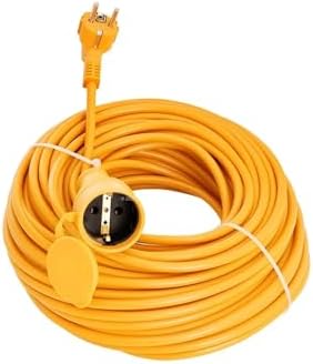 Seyyar Uzatma Kablosu, Erkek ve Dişi Fiş Kaplinli, Kapaklı Prizli, 3x2.5 mm, Kalın Kablo, Bahçe, Şantiye, Atölye ve Dış Mekan Kullanımına Uygun, Güvenli Güç Bağlantı Kablosu (20 Metre)