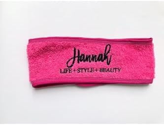 Hannah Makyaj& Yüz Temizliği & Cilt Bakımı Detay Uygulamalar İçin Pembe Renk Saç Bandı Havlu Kumaş