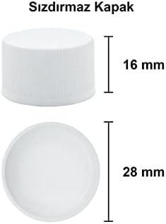 200 cc Kapaklı Cold Şişesi 200 ml Yassı Soğuk Kahve Cam Şişe 6 Adet (Beyaz (Plastik))