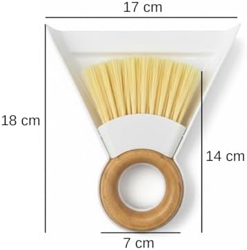 Ahşap Saplı Mini Masa Süpürgesi ve Kürek Seti – Kompakt El Süpürgesi, Toz & Kırıntı Temizleyici, Mutfak Tezgâhı ve Ofis Kullanımı için Pratik Temizlik Seti
