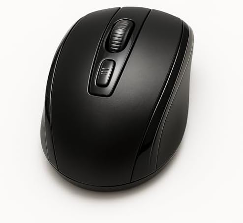 2.4 GHz Kablosuz Mouse – Sessiz Tıklama, Ergonomik Tasarım, Yüksek Hassasiyet, USB Alıcılı, Ofis ve Ev Kullanımına Uygun Dizüstü Bilgisayar Mouse - Siyah