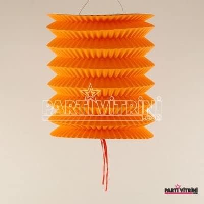 Turuncu Küçük Boy Uzun Kağıt Feneri 11 Cm