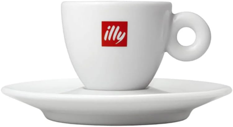 illy Logolu Klasik Espresso Fincanı Ve Tabağı