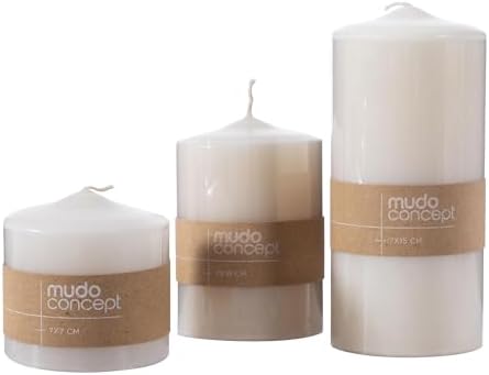 Sütun Mum Beyaz 7x10 cm