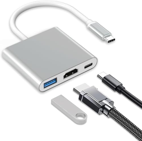 Usb 3.1 Type C To Hdmi Usb 3.0 Çevirici Dönüştürücü Adaptör Kablosu Adaptör USB C HDMI 3-in-1, Lightning - HDMI kablosu, TV için, USB-A 3.0, Tak ve Çalıştır (AL4962)