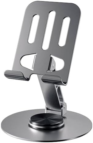 Taşınabilir Katlanabilir 360 Dönebilen Karbon Çelik Tasarımlı Telefon ve Tablet Standı