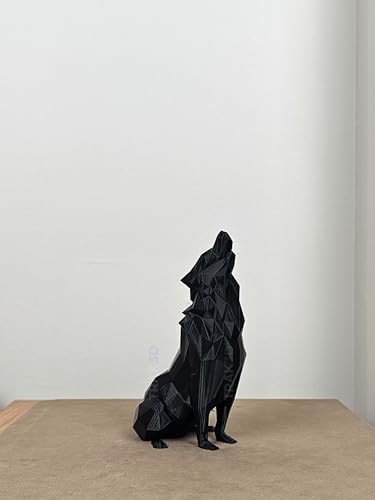 Trak3D Uluyan Bozkurt Dekoratif Biblo Siyah