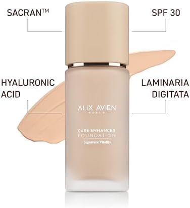 Alix Avien Kırışıklık Karşıtı Nemlendirici SPF30 Parlak Bitişli Fondöten Care Enhancer 809 Peach Buff
