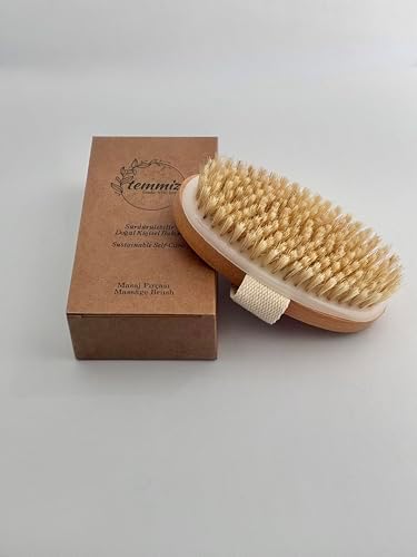 Selülit Önleyici Masaj Fırçası, Çimen Elyafı Fırça Selülit Oluşumunu Engeller, Bambu Arka Yüzey, Sürdürülebilir Kişisel Bakım, Lenf Drenajını Arttırıcı Etki