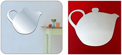 Aynalı Duvar Süsü (sticker) Çaydanlık Şekilli
