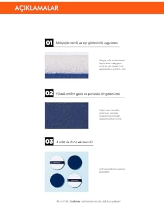 MISSHA Nemli ve Eşit Miktarda Uygulama Sunan Emilim Gücü Yüksek Makyaj Süngeri Air In Puff (4Adet)