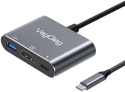 Type-C to 4K HDMI Type-C PD100W USB-A 3.0 Hub Dönüştürücü Adaptör